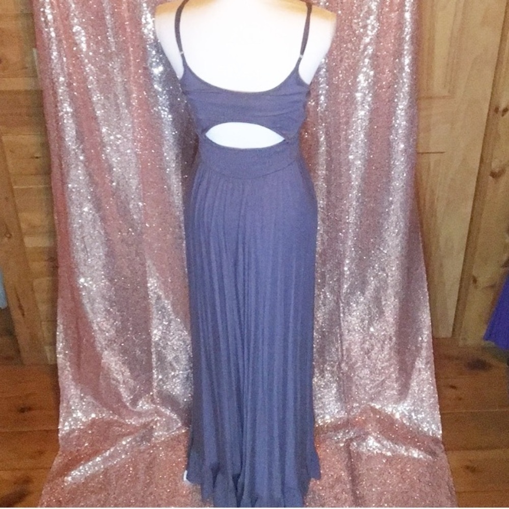 EXPRESS Grape High-Low Ruffle Maxi Dress S - Picture 9 of 9